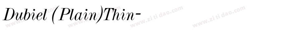 Dubiel (Plain)Thin字体转换